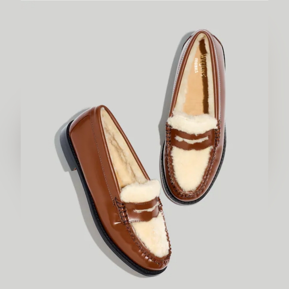 G.H. Bass & Co. Brown w/ Shearling Loafers
